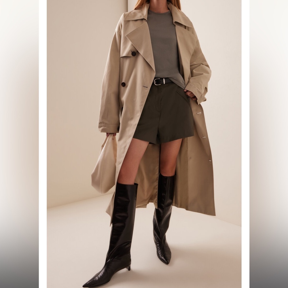 the frankie shop mavis lyocell trench coat size xs/s